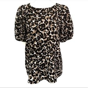 LOFT Camo Short Sleeve Top Size XS